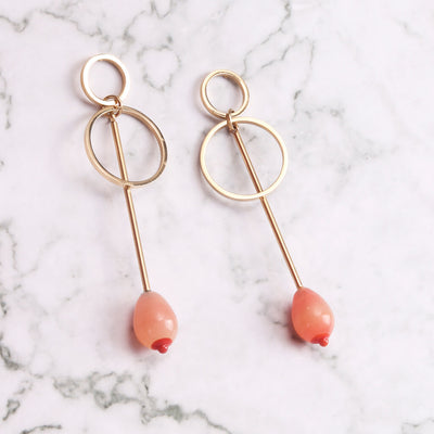 Boobies Golden Dangle Earrings