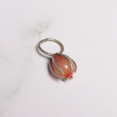 Caged Boobie Ring Silver