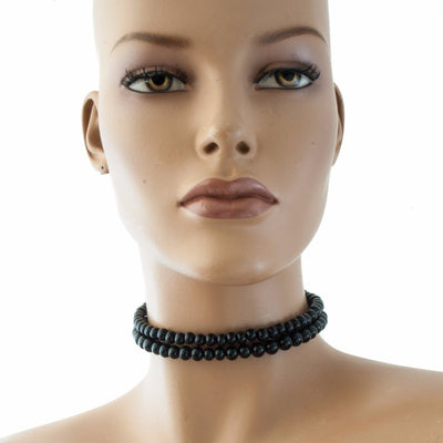 Centouno Black Choker Necklace Necklace by Cosima Montavoci - Sunset Yogurt