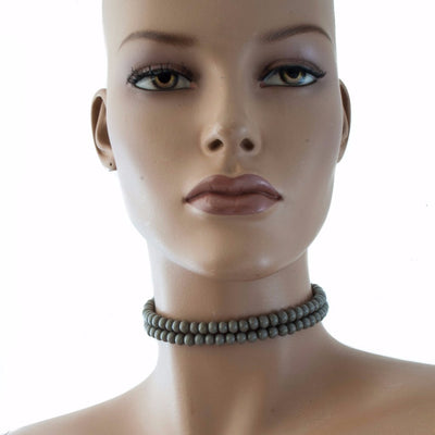 Centouno Grey Choker Necklace Necklace by Cosima Montavoci - Sunset Yogurt
