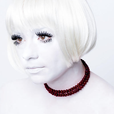 Centouno Bordeaux Choker Necklace Necklace by Cosima Montavoci - Sunset Yogurt