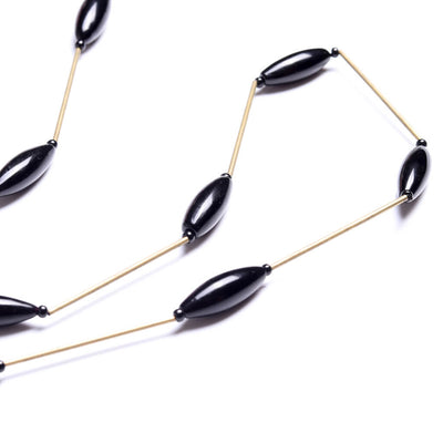 Glass'n'Brass Black Necklace