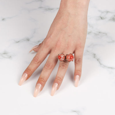 Caged Boobie Ring Silver