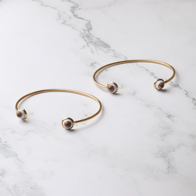 Eyes Golden Cuff Bracelet