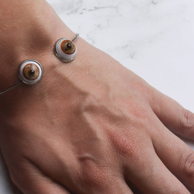 Eyes Silver Cuff Bracelet