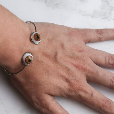 Eyes Silver Cuff Bracelet