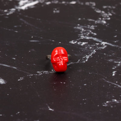 Skull Ring Red