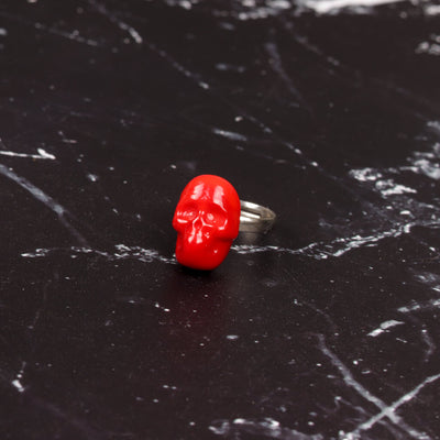 Skull Ring Red