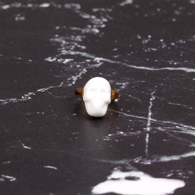 Skull Ring White