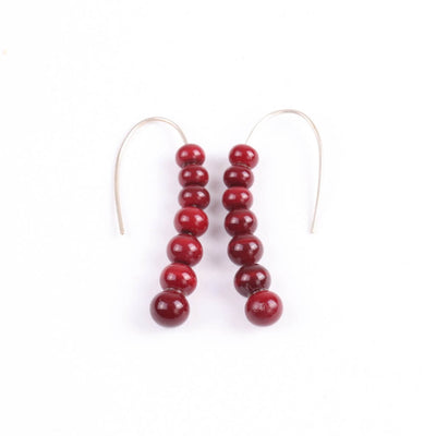 Centouno Bordeaux Dangle Earrings