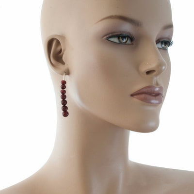 Centouno Bordeaux Dangle Earrings Earrings by Cosima Montavoci - Sunset Yogurt