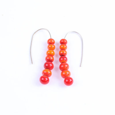 Centouno Red Dangle Earrings