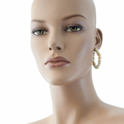 Centouno Ivory Round Earrings Earrings by Cosima Montavoci - Sunset Yogurt