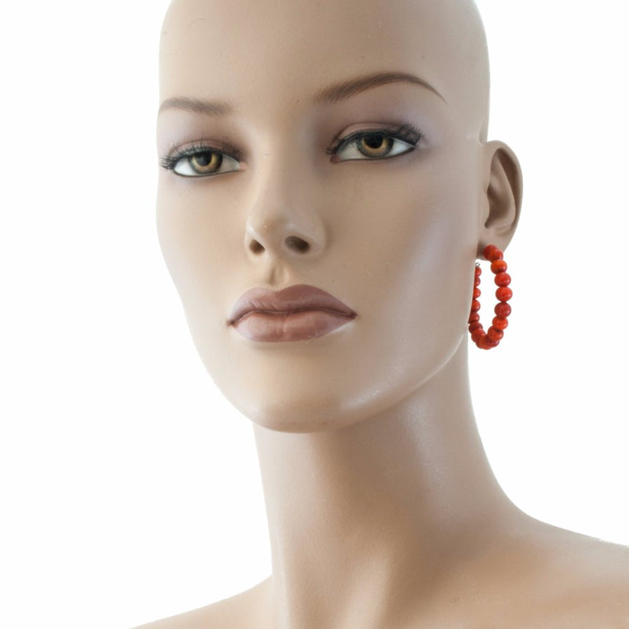 Centouno Red Round Earrings