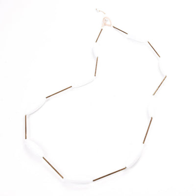 Glass'n'Brass White Necklace