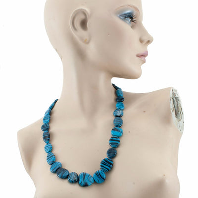 Ottavia Blue Monday Necklace by Cosima Montavoci - Sunset Yogurt - FB