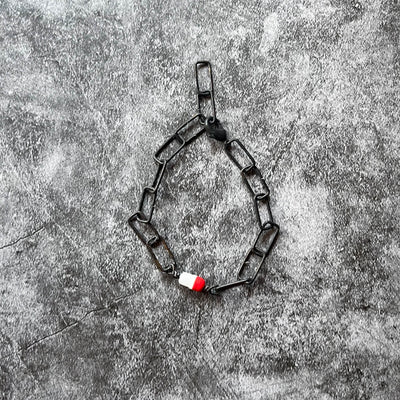 Red and White Pill Bracelet