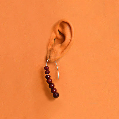 Centouno Bordeaux Dangle Earrings Earrings by Cosima Montavoci - Sunset Yogurt
