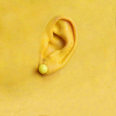 Centouno Yellow Stud Earrings Earrings by Cosima Montavoci - Sunset Yogurt