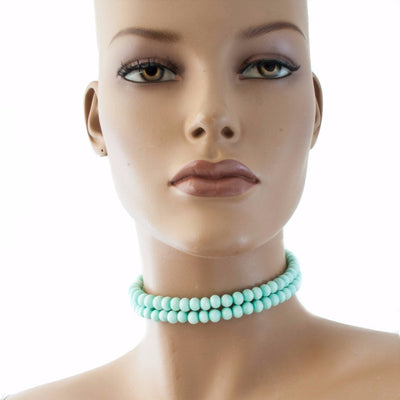 Centouno Marble Green Choker Necklace Necklace by Cosima Montavoci - Sunset Yogurt