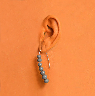 Centouno Grey Dangle Earrings Earrings by Cosima Montavoci - Sunset Yogurt