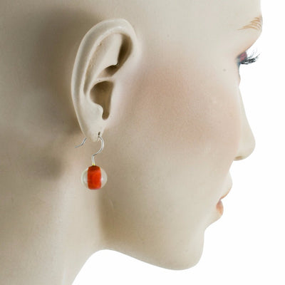 Biglia Red Short Earrings Earrings by Cosima Montavoci - Sunset Yogurt