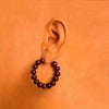 Centouno Bordeaux Round Earrings Earrings by Cosima Montavoci - Sunset Yogurt