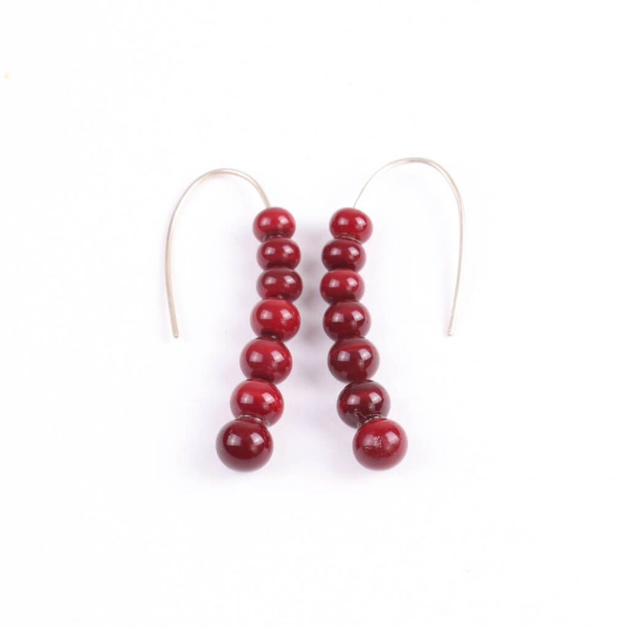 Centouno Bordeaux Dangle Earrings