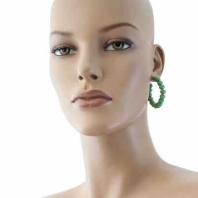 Centouno 60's Green Round Earrings Earrings by Cosima Montavoci - Sunset Yogurt