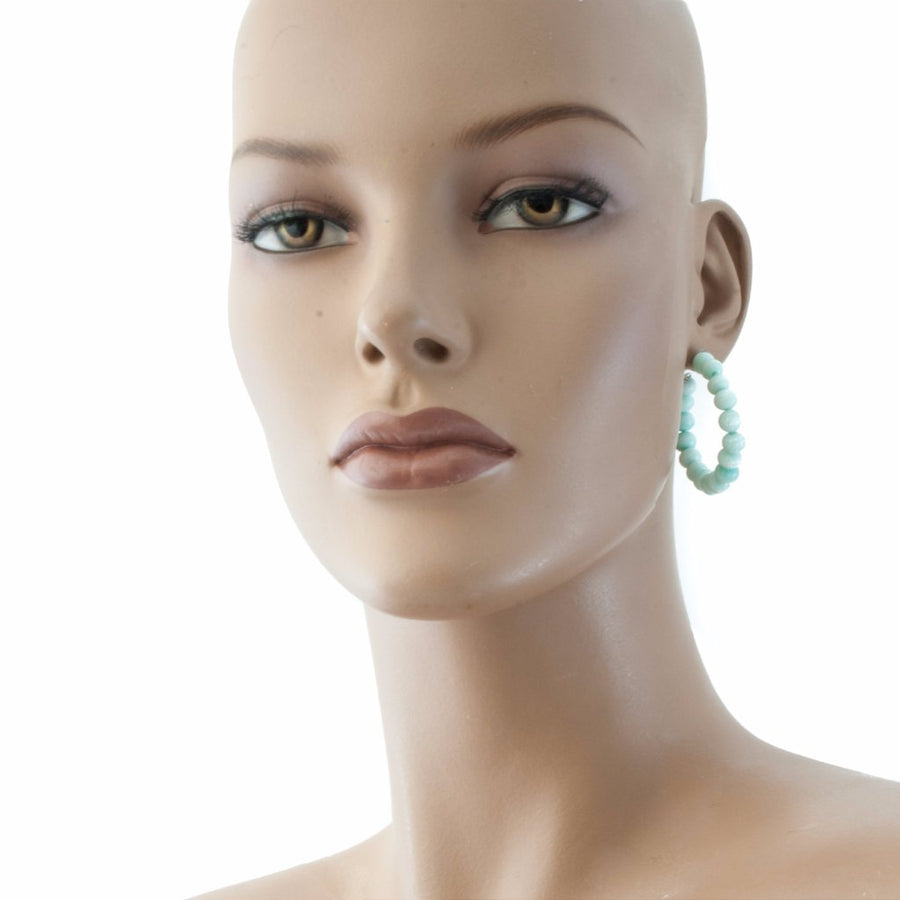 Centouno Marble Green Round Earrings