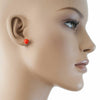 Centouno Red Stud Earrings Earrings by Cosima Montavoci - Sunset Yogurt