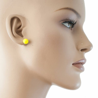 Centouno Yellow Stud Earrings Earrings by Cosima Montavoci - Sunset Yogurt