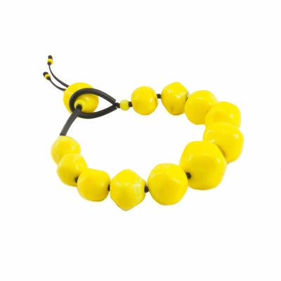 Squarebeat Yellow Bracelet Bracelets by Cosima Montavoci - Sunset Yogurt